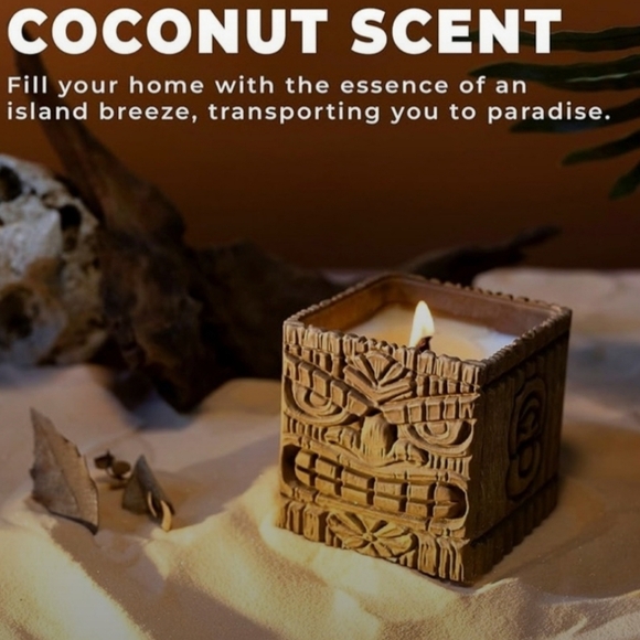 NEW 🥥🍍MANA MOOD Sunset Island Coconut & Pineapple 9oz Large Wood Wick Candle - Picture 6 of 13